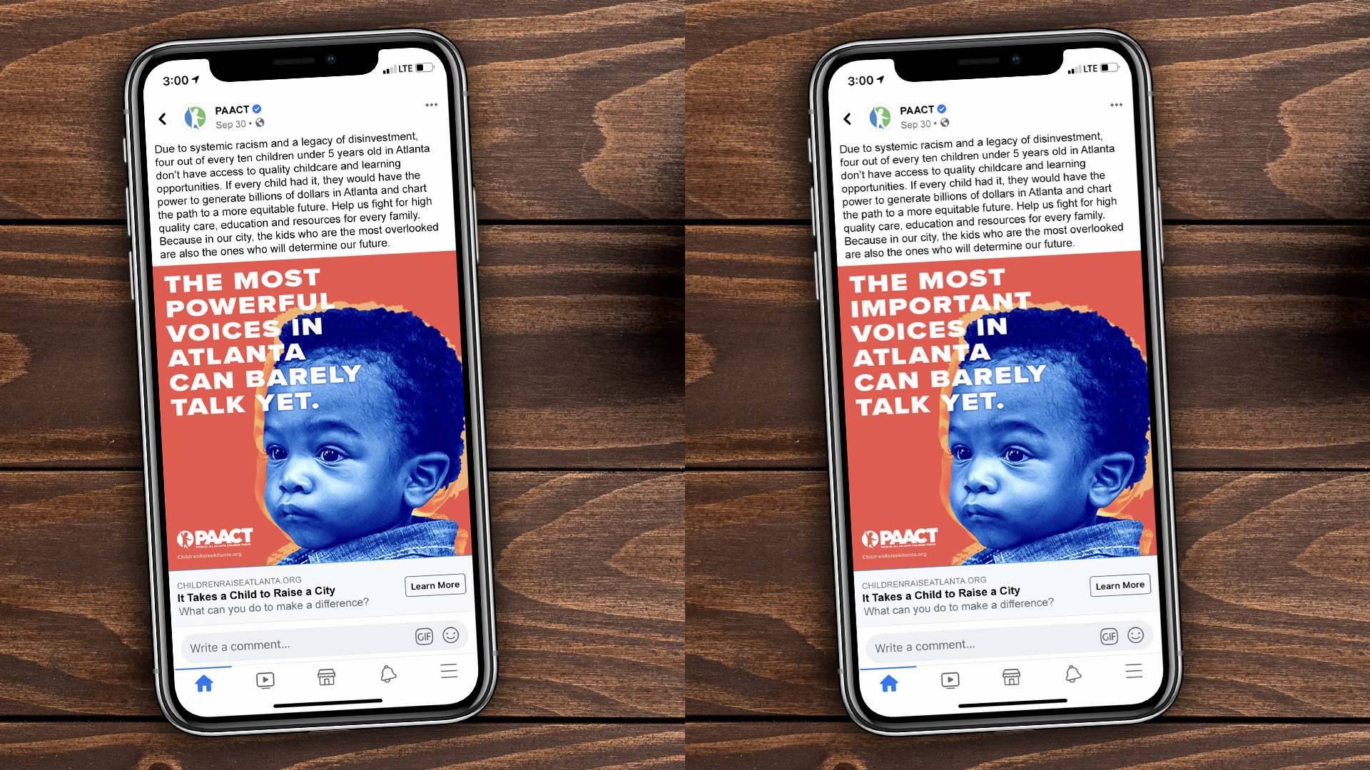 PAACT campaign creative